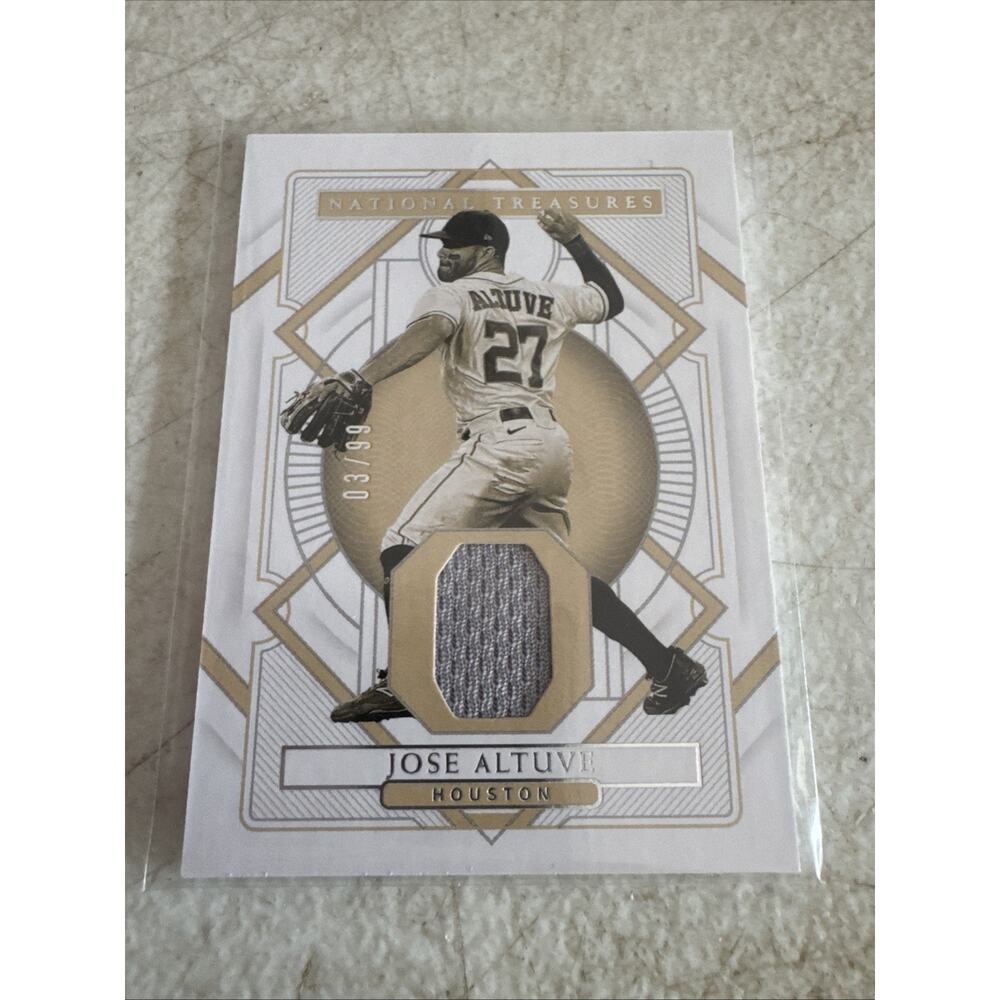 2021 Panini National Treasures - Jose Altuve Game Worn Relic /99- #128